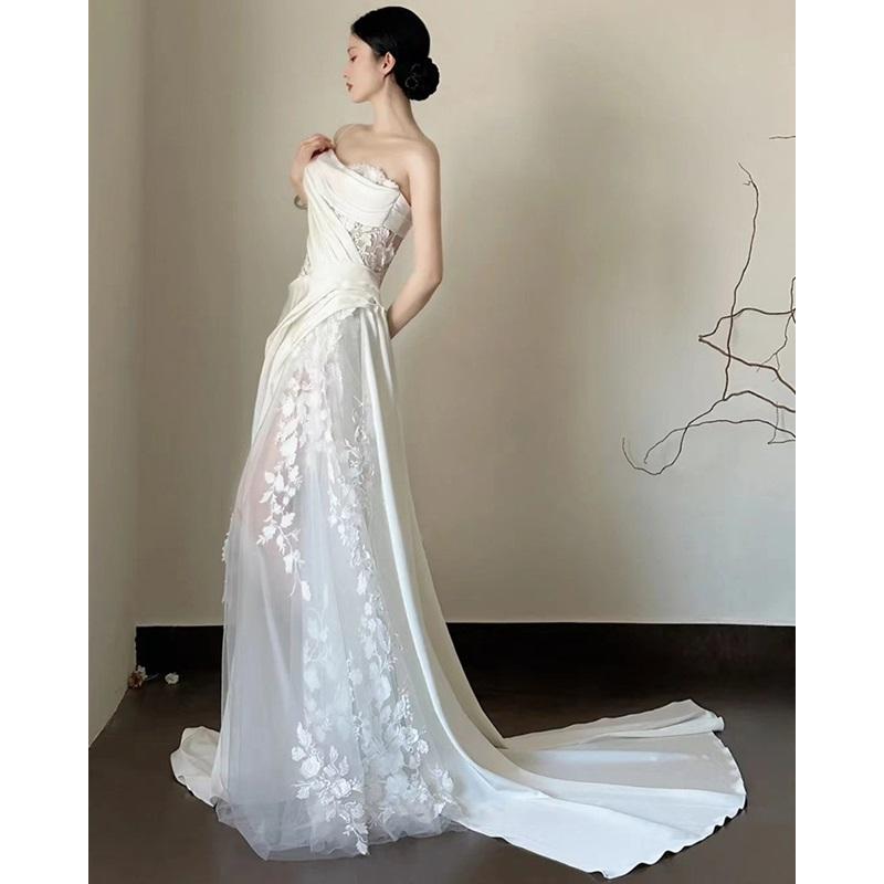 ウェディングドレス チュール オフショルダー 大きいサイズ 3L 4L  