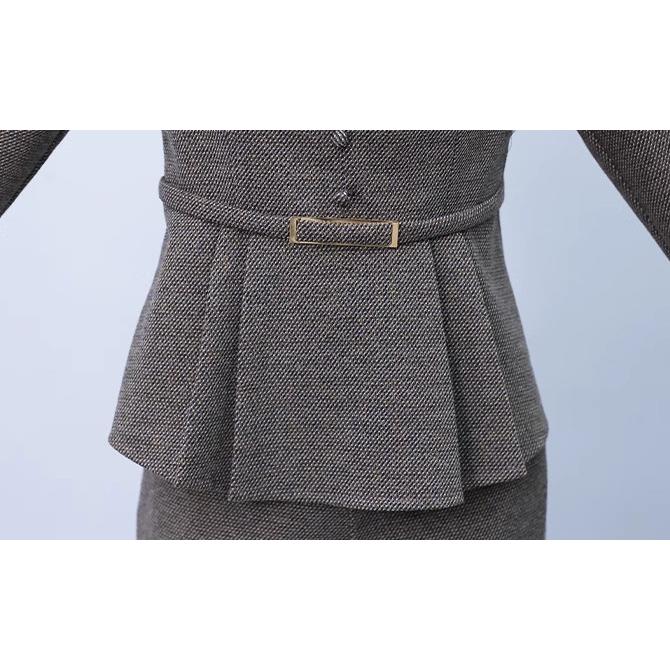 かっこいい パンツドレス ペプラム トップス セットアップ レディース