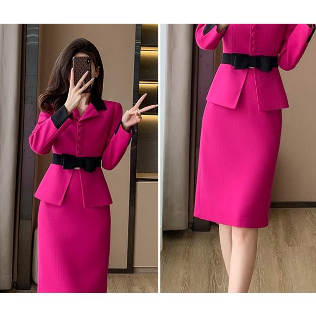 スカートスーツ レディース セットアップ セレモニー スーツ 大きい