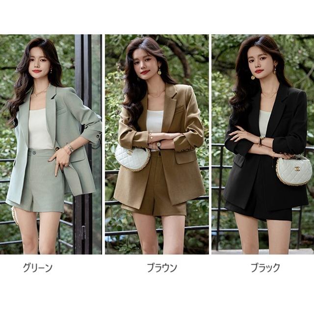 パンツスーツ レディース ショート丈 スーツ セットアップ セレモニー