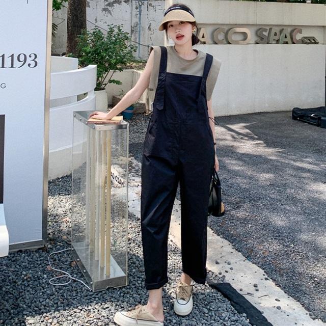 オーバーオール Tシャツ 2点セット オールインワン レディース