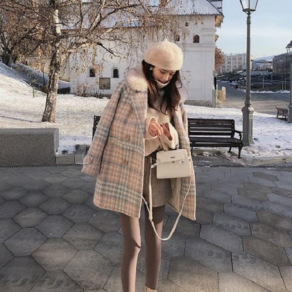 コート レディース 冬 アウター ミディ丈 チェスターコート チェック ファー付き 長袖 ガーリー フェミニン 韓国ファッション 秋冬 大人可愛い Awa0025 Leap リープ 通販 Yahoo ショッピング