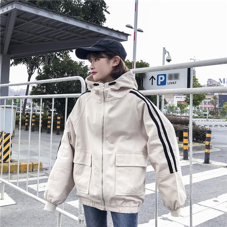 原宿系ファッション 韓国ファッション マウンテンパーカー レディース 大きいサイズ アウター ブルゾン ジャンパー オーバーサイズ ライン 秋 冬 Awa0045 Leap リープ 通販 Yahoo ショッピング