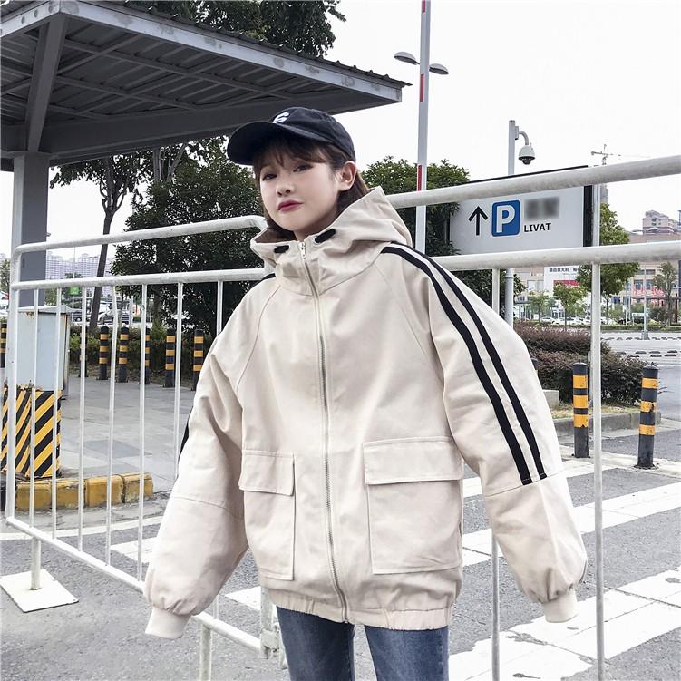 原宿系ファッション 韓国ファッション マウンテンパーカー レディース 大きいサイズ アウター ブルゾン ジャンパー オーバーサイズ ライン 秋 冬 Awa0045 Leap リープ 通販 Yahoo ショッピング