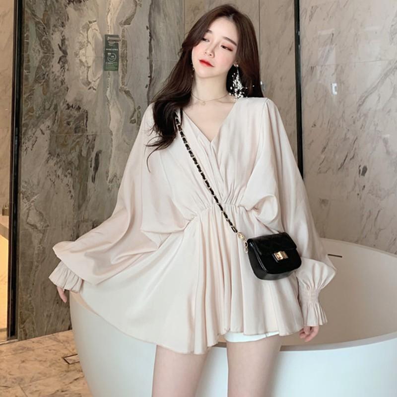 オフショルペムラムチュニック 大きいサイズ レディース シャーリングペプラムチュニック fem-479