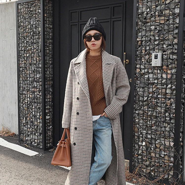 コート レディース 冬 大きいサイズ ロング丈 マキシ丈 ロングコート チェスターコート チェック 長袖 アウター 通勤 秋冬 韓国 Awc0041 Leap リープ 通販 Yahoo ショッピング