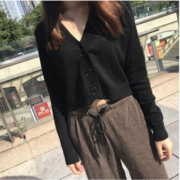 カーディガン ショート丈 短めカーディガン レディース トップス V