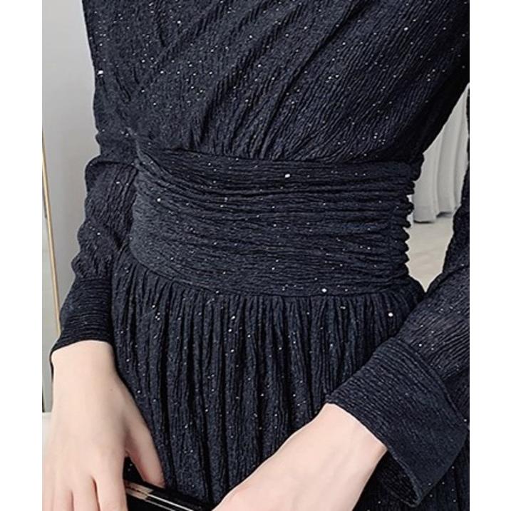 パーティードレス カシュクール ドレス ロングドレス ワンピース