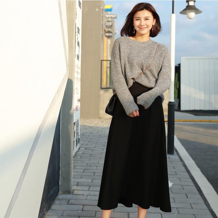 フレアスカート スカート ロング ミモレ丈 サーキュラースカート