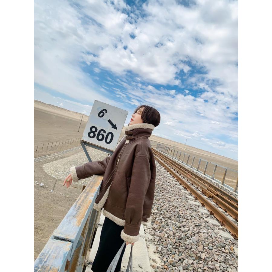 ムスタンジャケット ライダース 裏ボア もこもこ ジャケット