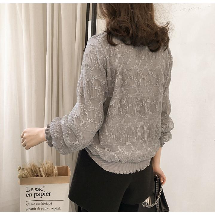 レース レイヤード ニット レディース ハイネック トップス 秋 冬 春