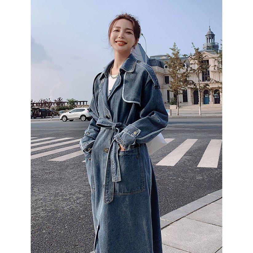 暖色系 春夏コーデ☆レディースコートデニム素材女性大人気新品