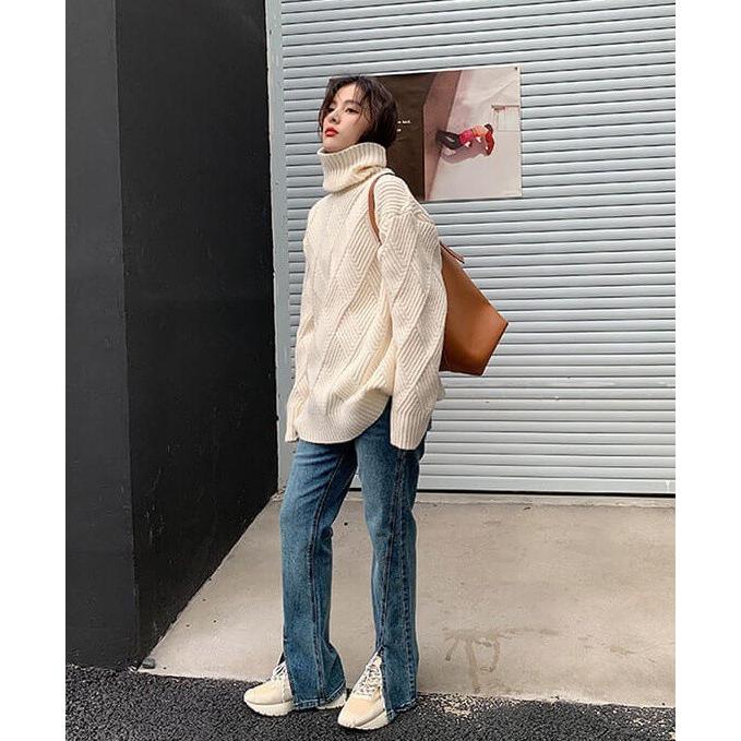タートルネック セーター レディース トップス ニットセーター