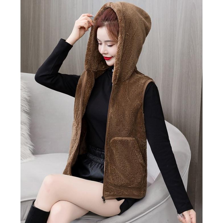 ベスト フード付き レディース ファーベスト 秋 冬 アウター ジレ