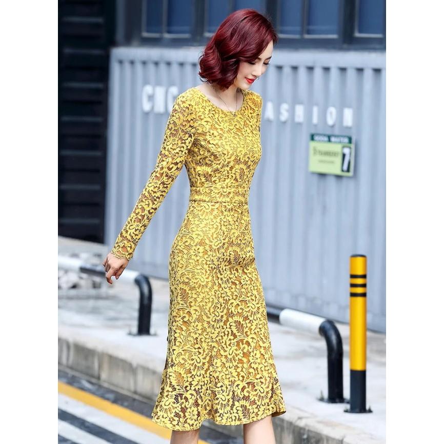 パーティードレス 結婚式 お呼ばれドレス マーメイドワンピース 膝丈