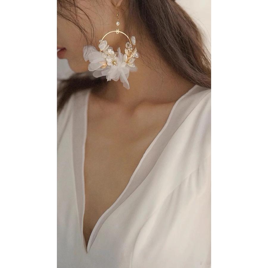ウエディングドレス 袖なし ノースリーブ ロング丈 バックリボン 背中あき バックオープン フレア Aライン 可愛い 白 大きいサイズ 3L 4L 小さいサイズ_4