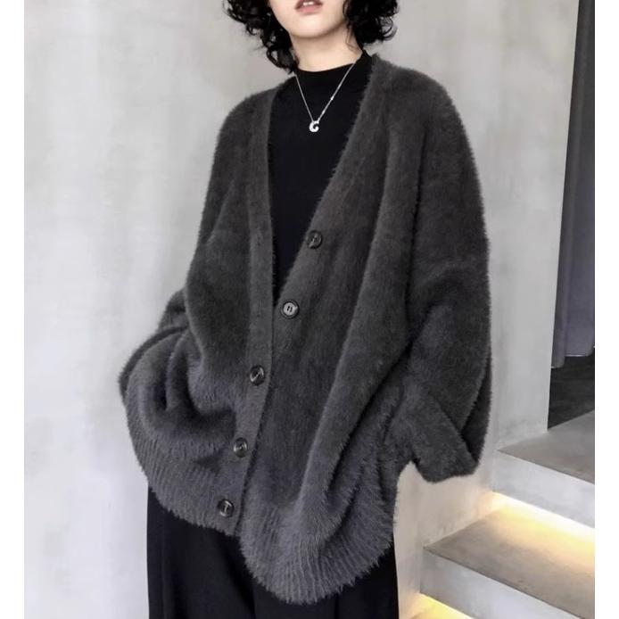 ドリスヴァンノッテン ニットカーディガン 長袖 Vネック ショート丈 黒 DRIES VAN NOTEN ドリスヴァンノッテン 232-021242-7704-900 メリノ