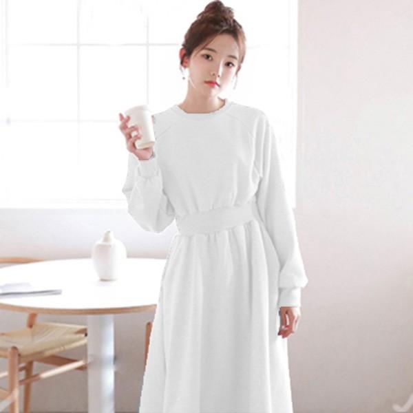 ワンピース レディース 長袖 ロング丈 トレーナー スウェット