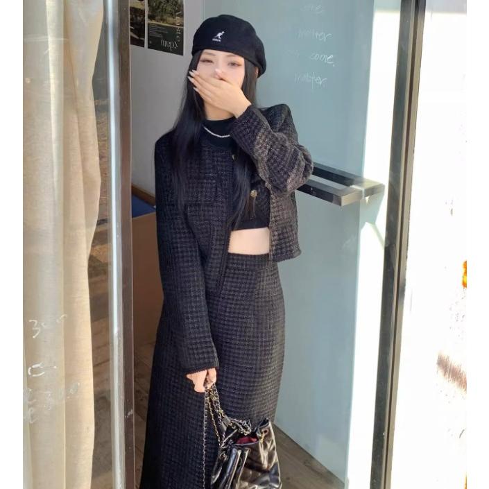 セットアップ スカート スーツ レディース きれいめ ツイードスカート