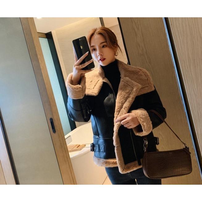 ムスタン ジャケット レディース アウター コート フェイクレザー