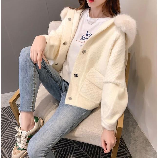 カーディガン レディース 秋冬 ファー フード付き ドルマンカーディガン ショート丈 アウター 冬 白 コクーンシルエット 大人可愛い 代 30代 Awg0025 Leap リープ 通販 Yahoo ショッピング