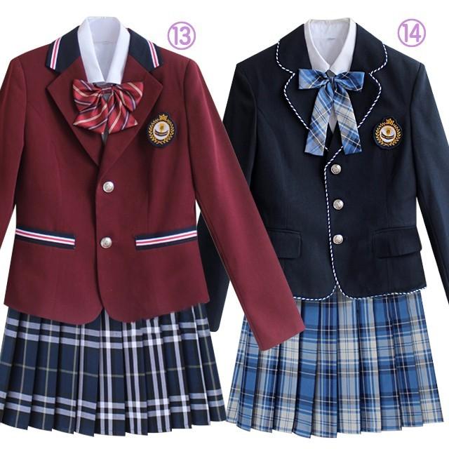 ブレザー 制服 セット 女子高生 5点セット プリーツスカート 制服