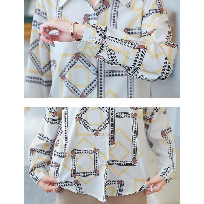 柄シャツ トップス レディース 襟付き ブラウス シャツ 長袖 柄シャツ トップス レディース 襟付き ブラウス シャツ 長袖