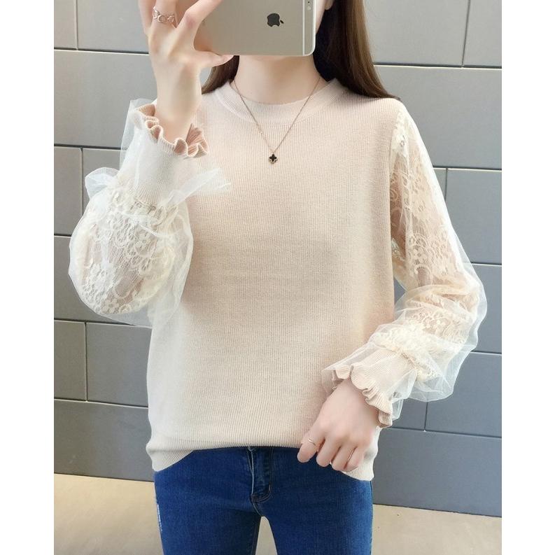 ニット レディース トップス 長袖 ドッキングニット 切り替えトップス