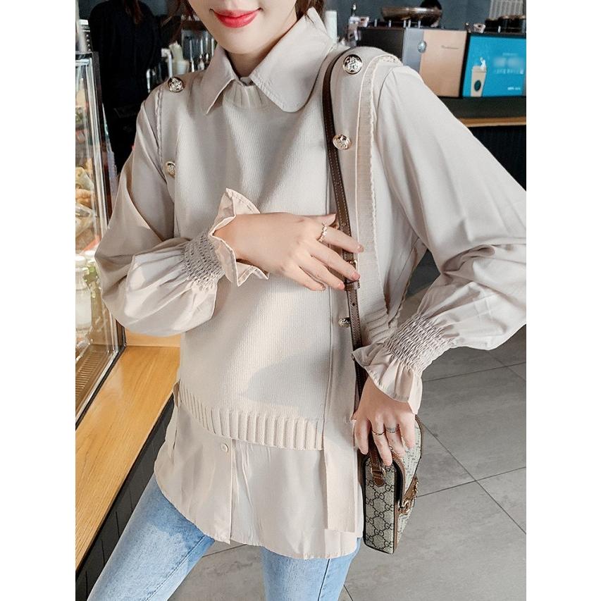 ★アンサンブル　ブラウス ikka｜【お得だ値】シアシャーリングブラウスアンサンブル【2点