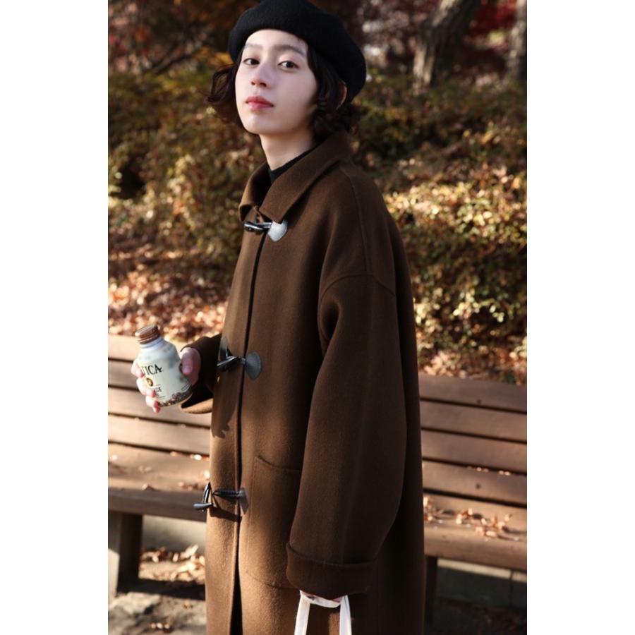 ダッフルコート アウター 冬 レディース ロング 秋冬 コート ロングコート 小さいサイズ ゆったり シンプル 黒 カジュアル ステンカラーコート Awh0037 Leap リープ 通販 Yahoo ショッピング