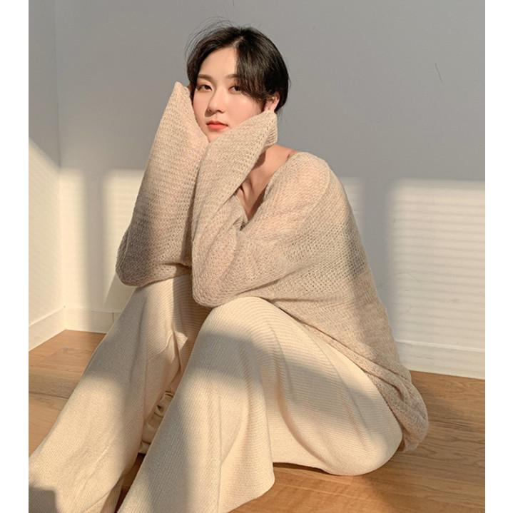 ニット セーター トップス レディース 長袖 秋冬 モヘアニット