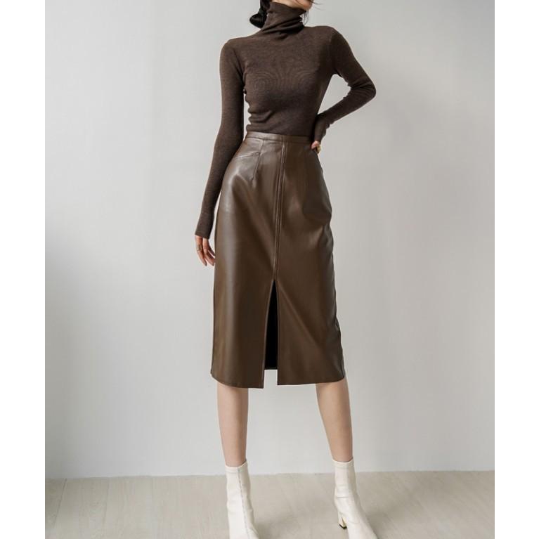 レザースカート タイト スカート ボトムス レディース 秋冬 タイト