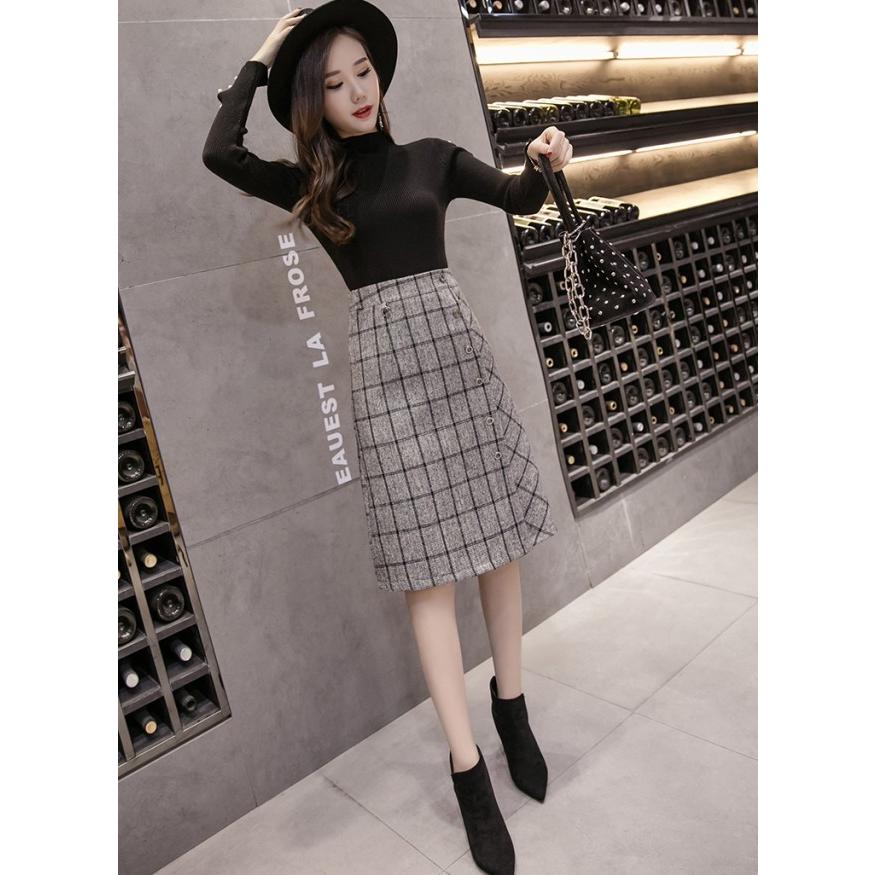 美品courreges クレージュ40 白黒チェック タイトスカート 膝丈y2k