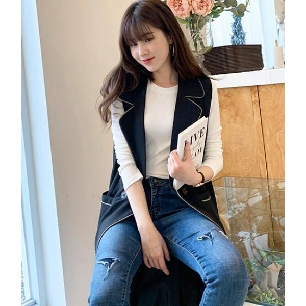 ロングジレ ジレベスト レディース ベスト ジレ トップス 秋冬