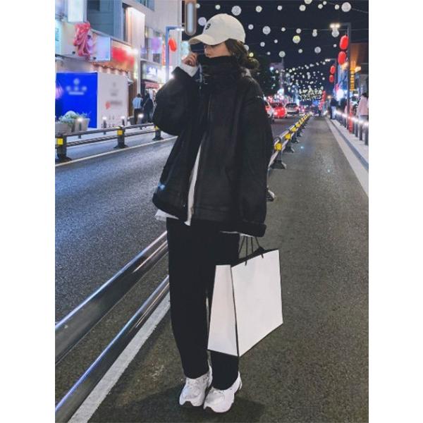 ライダースジャケット レディース アウター 冬 裏ボア ジャケット