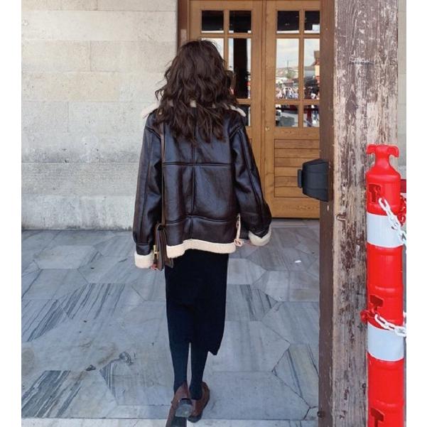 裏ボア ジャケット ライダースジャケット レディース アウター 冬