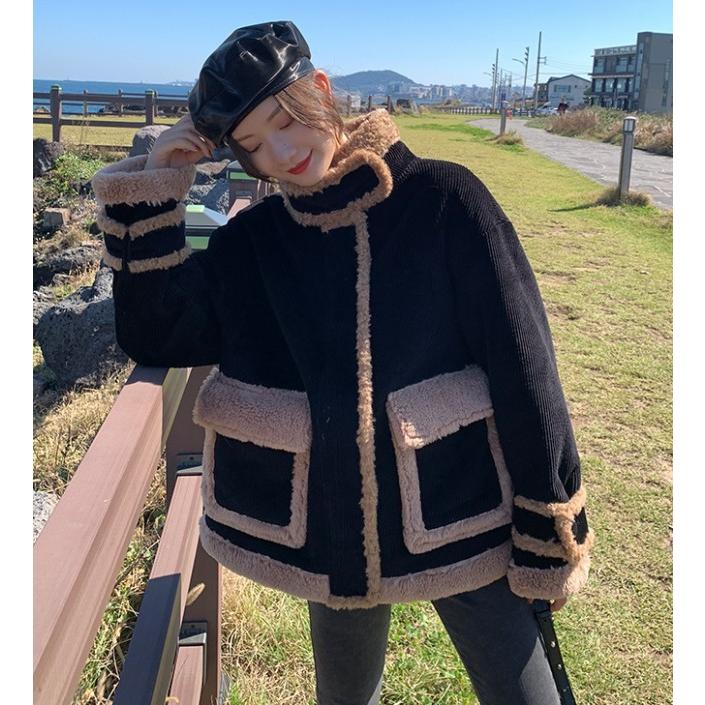 裏ボア コーデュロイ ジャケット レディース アウター 冬 ゆったり 