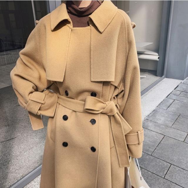 トレンチコート ロング 秋 冬 ゆったり オーバーサイズ レディース 新作 トレンチコート アウター レディース 冬 秋 オーバーサイズ