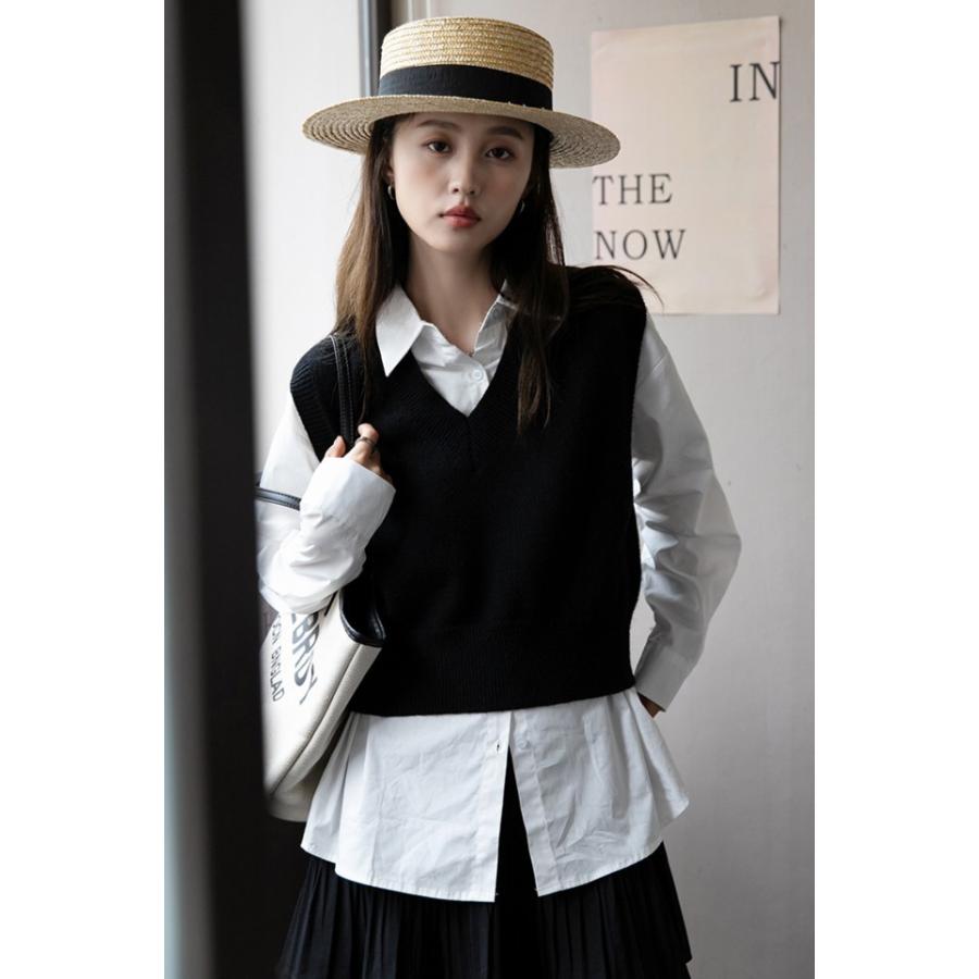 ニットベスト トップス レディース 秋冬 ノースリーブ ニット ベスト