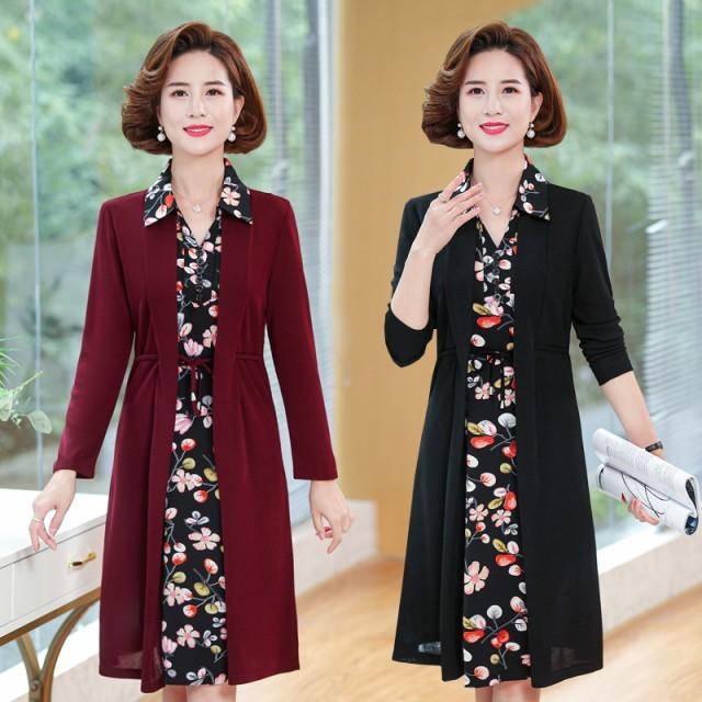 ワンピース 長袖 花柄 フォーマルワンピース パーティードレス 結婚式