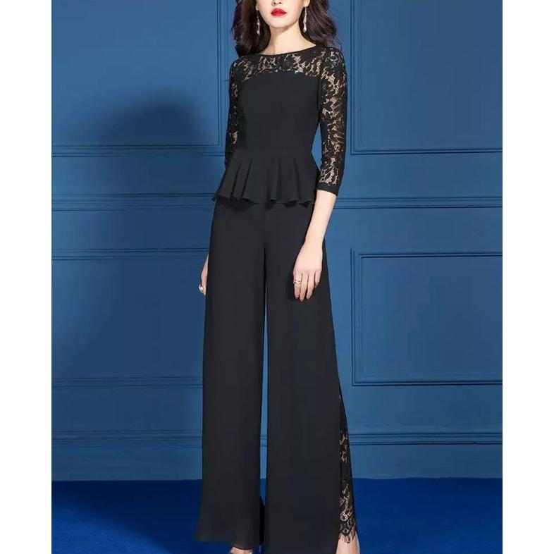 一部即納 パンツドレス かっこいい セットアップ 結婚式 お呼ばれ