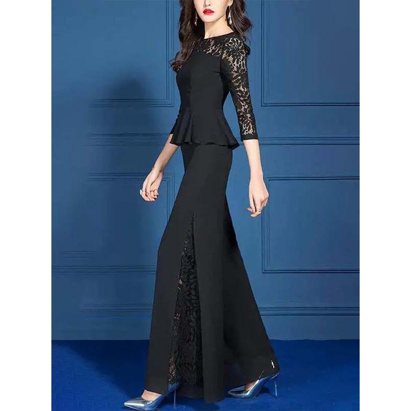 一部即納 パンツドレス かっこいい セットアップ 結婚式 お呼ばれ