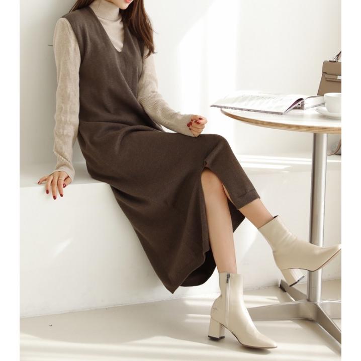 ワンピース ベスト風 ノースリーブ ゆったり Vネック ストライプ 楽天市場】【完売】ニットベスト vネック ニット ワンピース