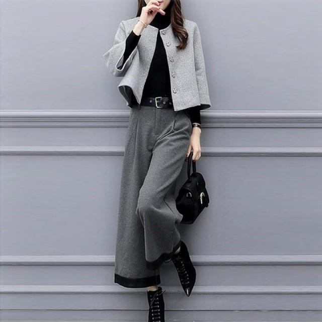 パンツスーツ セットアップ レディース スーツ 通勤服 オフィス