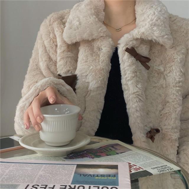 ファージャケット レディース アウター 冬 フェイクファーコート