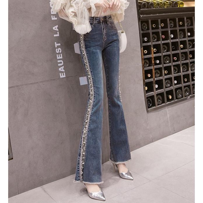 ハイウエストフレアデニムパンツ ハイウエストスリムフレアデニムパンツ | レディース