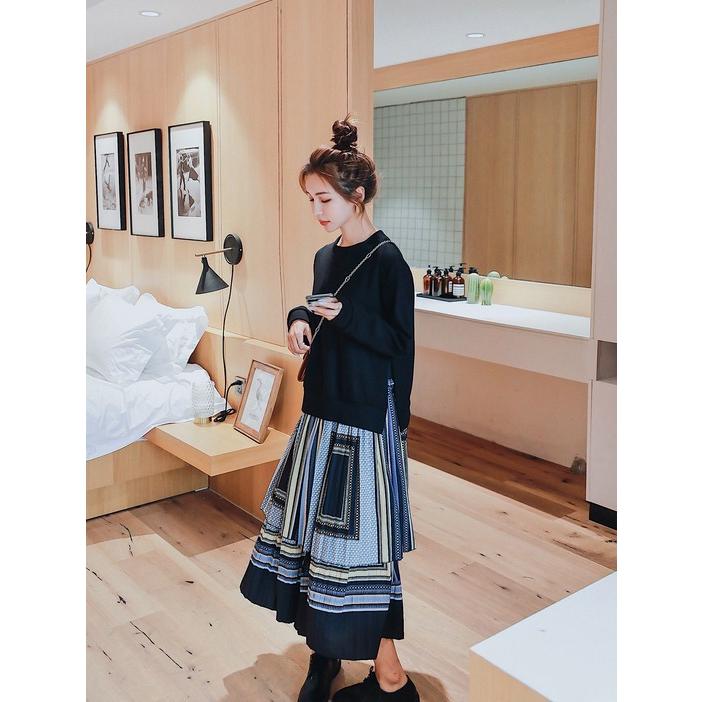 レイヤード風ワンピース ドッキングワンピース ワンピース レディース