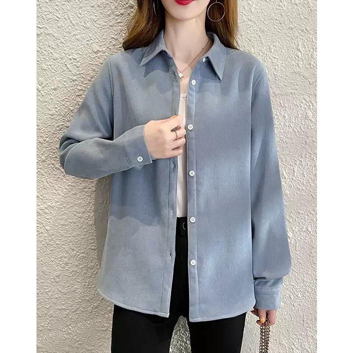 ボルビックレディース 韓国中綿裏起毛シャツ3点 ボルビックレディース