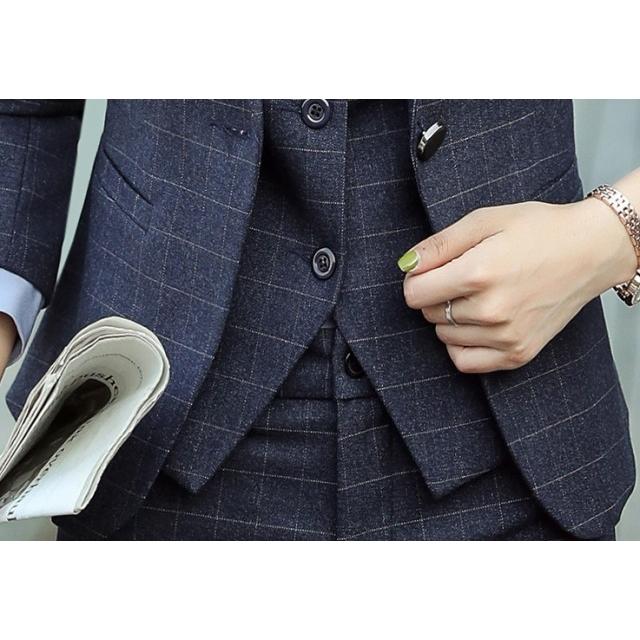 パンツスーツ レディース セットアップ スーツ チェック