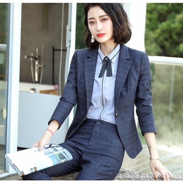 パンツスーツ レディース セットアップ スーツ チェック ジャケット